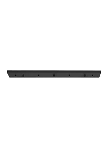 Generation Lighting 7449603-112 Accessory - 36 Inch 3 Port Linear Canopy, Midnight Black Finish, Steel Construction, Damp Rated, Multi-Port Canopy Collection, 1-Light