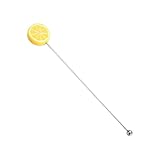 mophrati Weinglas Rührer, Swizzle Mischstab, Rührstab, Mixer, Silikon, Fruchtkopf, langer Griff, Bar Werkzeug, Party Café, Zitrone