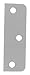 CRL 3-1/2" Satin Chrome Hinge Filler - 1/4" Radius by CR Laurence