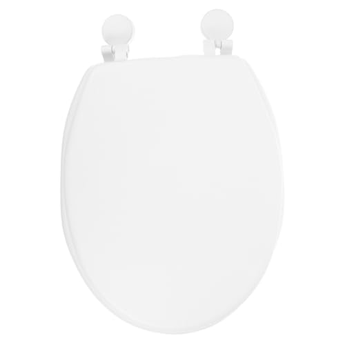 GALPADA Abattant Wc Épais Mousse Confort Blanc Couvercle De Siège Avec Coussin Fermeture Silencieuse Pour Cuvette Toilette Accessoire Ménager