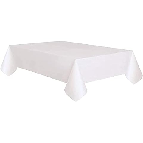 Elegant Solid White Paper-Poly Table Cover Cover