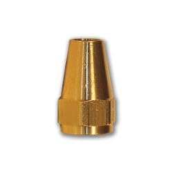 MID-America Fittings 41L-10 Hex Long Rod Nut, 5/8 in SAE 45 deg Flare, Brass (2 Pack)