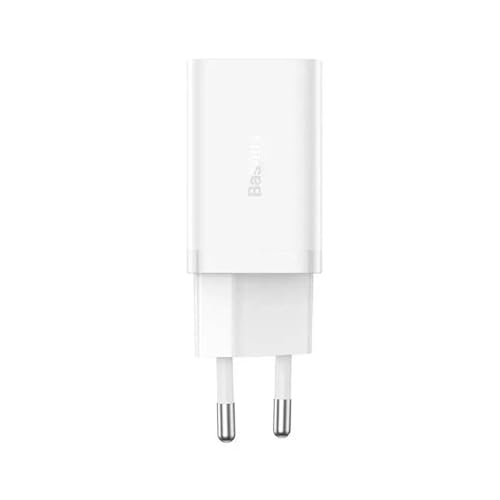 Baseus GAN5 Pro 40W Dual USB-C Schnellladegerät mit erweitertem Schutz, Weiß