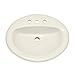 PROFLO PF20174BS PROFLO PF20174 Rockaway 20-1/2" Oval Vitreous China Drop In Bathroom Sink with Overflow and 3 Faucet Holes at 4" Centers