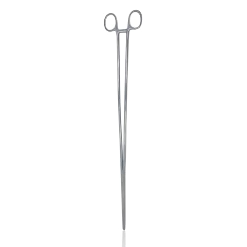 Cynamed Hemostat Forceps with Serrated Jaws - Premium High Polish Stainless Steel (5.5 in., Full-Serrated, Straight Tips)