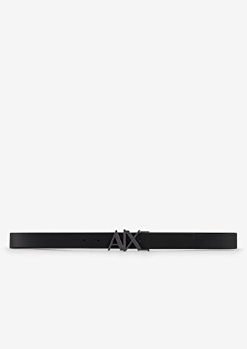 Armani Exchange mens Split Leather Double Sided Logo Belt2
