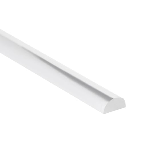 Dalrun Clear Acrylic Shower Threshold 1/2" X 1/4" (WxL), Transparent Shower Dam Shower Splash Guard 39" Long,Half Round,Peel and Stick