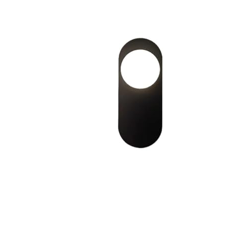 Lámpara de pared LED tricolor con luz regulable y elegante acabado negro y dorado