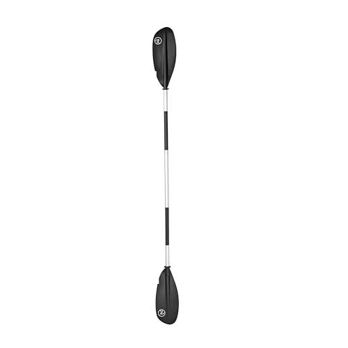 FREESPIRIT 5-Section Aluminium Kayak Paddle 230cm Length 0.9kg Asymmetric Blade Design with Adjustable 3-Position Locking Comfortable Grip Handle