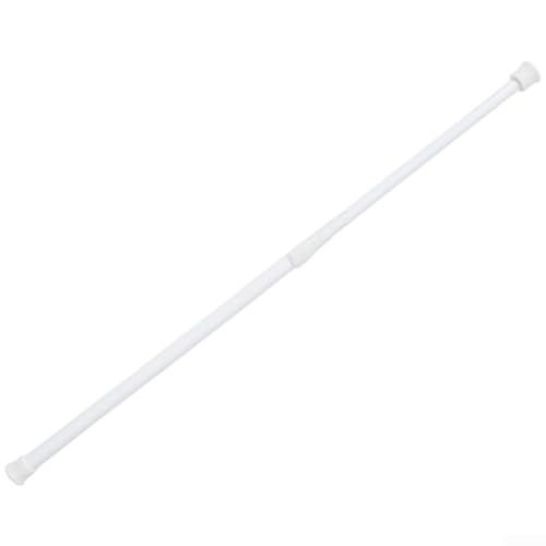 Hosrivae Tringle à rideaux réglable de 30 à 110 cm, sans perçage, barre télescopique antidérapante en ABS pour cuisine, salle de bain, chambre à coucher, placard, blanc (A)