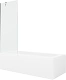 Mexen Vasca da bagno rettangolare Vega, 180 x 80 cm, con rivestimento e porta pieghevole a 1 anta da 70 cm