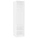 vidaXL Armario Aglomerado Mobiliario Armario Ropero Hogar Solución Almacenamiento Organización Ropa Accesorios Elegante Duradero Blanco 50x50x200cm
