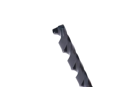 Image of Century Drill & Tool 24125 Pro Grade Black Oxide Drill Bit, 25 /64 inch, Pro | Straight shank, 5-1 /8 inch overall length, 135 point, cuts steel, wood & plastic, 135 split point