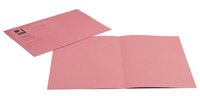 Q Connect Square Cut Folder Medium-weight 250gsm Foolscap Pink Pack 100 KF01187