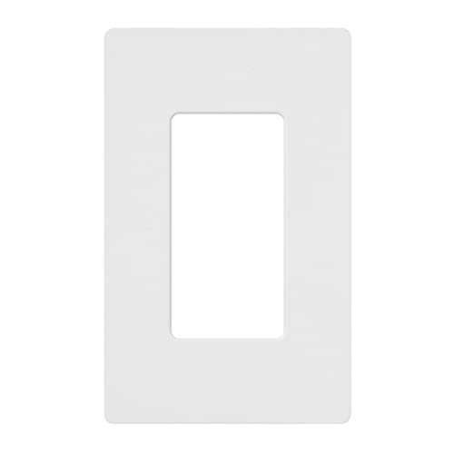 Lutron Claro Light Switch Cover Plate, 1 Gang Wallplate, for Decorator Light Switches, Rocker Light Switch Cover, Outlet Cover, Screwless Switch Plate Cover, Gloss, CW-1-WH-12, White, 12 Pack