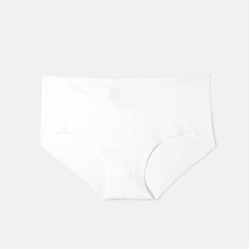 Wander Womens Seamless Underwear 3-Pack Pure Invisible Breathable Brief Ladies Stretch Hipster Panties（White*3, Medium） #TOP1