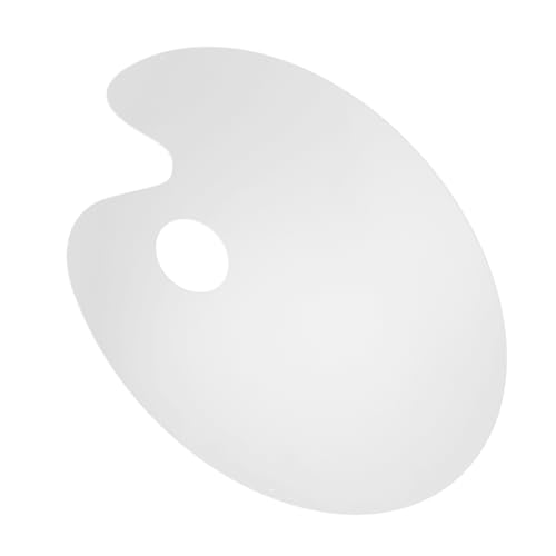 HOMSFOU Handheld Painting Acrylic Palette Pigment Tray for Artists Schools Makeup Parties