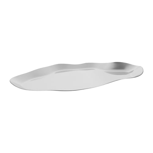 TOPBATHY Plateau à Bijoux en Acier Inoxydable Argenté, Miroir, Décoratif