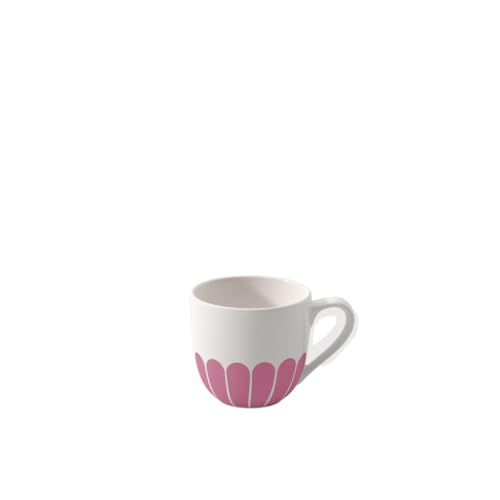 Villeroy & Boch Fleur Cassis Collection Espresso Cup, Premium Porcelain, Made in Germany, Dishwasher and Microwave Safe, Flower Pattern, 2.5 oz Capacity, Pink