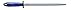F. DICK Fleischerstahl 30 cm (Griff blau/schwarz, Wetzstahl rund mit 2 K-Griff, Oberflächenhärte über 65° HRC, Schleifstein für Kochmesser) 73171300-66