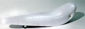 White Metallic Banana Seat Stingray Saddle