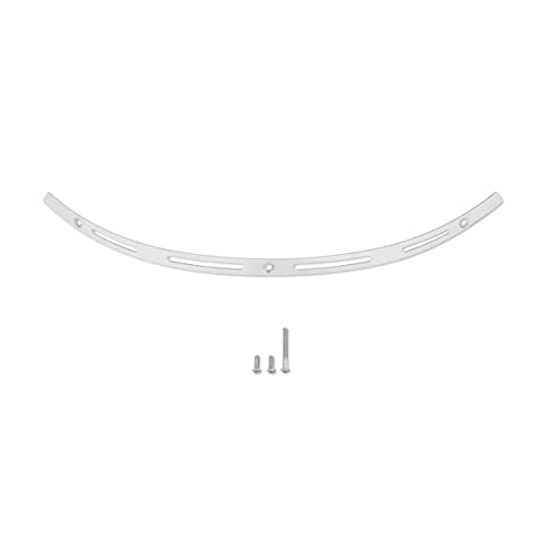 Image of Polished Stainless Steel Slotted Windshield Windcreen Trim Batwing Compatible for 14-21 Harley Touring Electra Street Glide FLHX Tri Glide Ultra Limited FLHTCUTG FLHX FLHTC CVO 2014-2021