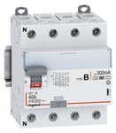 Interrupteur différentiel DX³-ID arrivée haute/départ bas par bornes à vis - 4P 400V~ 40A type B 300mA - 4 modules