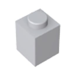 3005 Basic Bricks Brick 1x1 50 Pieces GDS-531 Compatible with Lego Building Blocks Color:gray white โ image 1