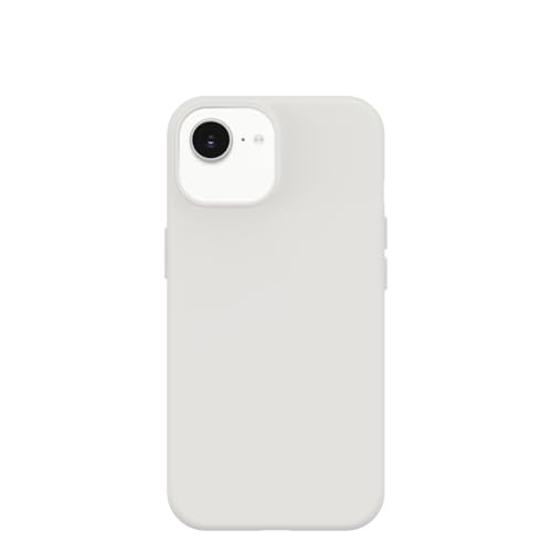 Image of OtterBox iPhone 17e, 16e, 15, 14, & 13 Figura Series Case - Crema White - Aesthetic, Silicone Phone Cases, Protective Minimalist Design, MagSafe iPhone Case with Camera Protection
