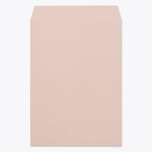 山櫻 封筒 角2 スミ貼 ECサーモン 紙厚100g 〒枠ナシ 100枚 / A4用 パステルカラー 無地 郵便番号枠なし 00534058-0100