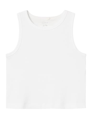 Name IT Mädchen Nkfnakal Sl Crop Noos Tanktop, Bright White, 146-152 EU