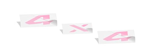 Image of Reflective Concepts 4x4 Emblem Overlay Decal Sticker -Fits: 2019-2026 Ram, NOT for Classic - (Color: Pink)