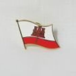 SUPERDAVES SUPERSTORE Gibraltar Country Flag Small Metal Lapel Pin Badge 3/4 X 3/4 Inches New