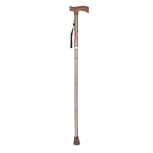 Dgarys Walking Stick for Men and Women | Balancing Walking Support Stick with Non Slip Rubber Handle | Old Age Light Weight Walking Cane Height Adjustable (Folding Copper)