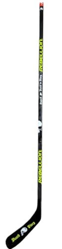 Rebellion Superb 7520 | Death or Glory | Composite 1-Piece Tack-Grip Hockey Stick | 45 Flex, Curve Pattern 11, 54-inch | Junior (Right-Handed Curve)