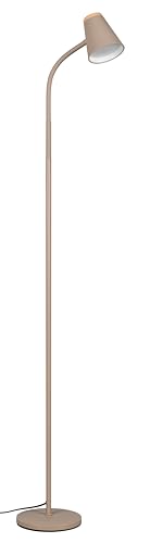 Reality Leuchten LED Stehleuchte Pongo R45831143, Kunststoff Warm beige, Holznachbildung, inkl. 4.5 Watt LED, Flexarm