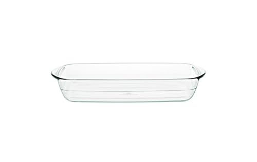 Gerlach 1760 - Fuente para horno (2 L, vidrio de borosilicato, rectangular, 32,5 x 20 cm, para horno, congelador, flujo