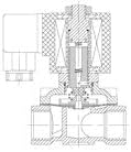 AceCrew Brass Solenoid Valve Viton 3/8 inch NPT, 12VDC Normally Closed - flow control valve for fluid, gas, air