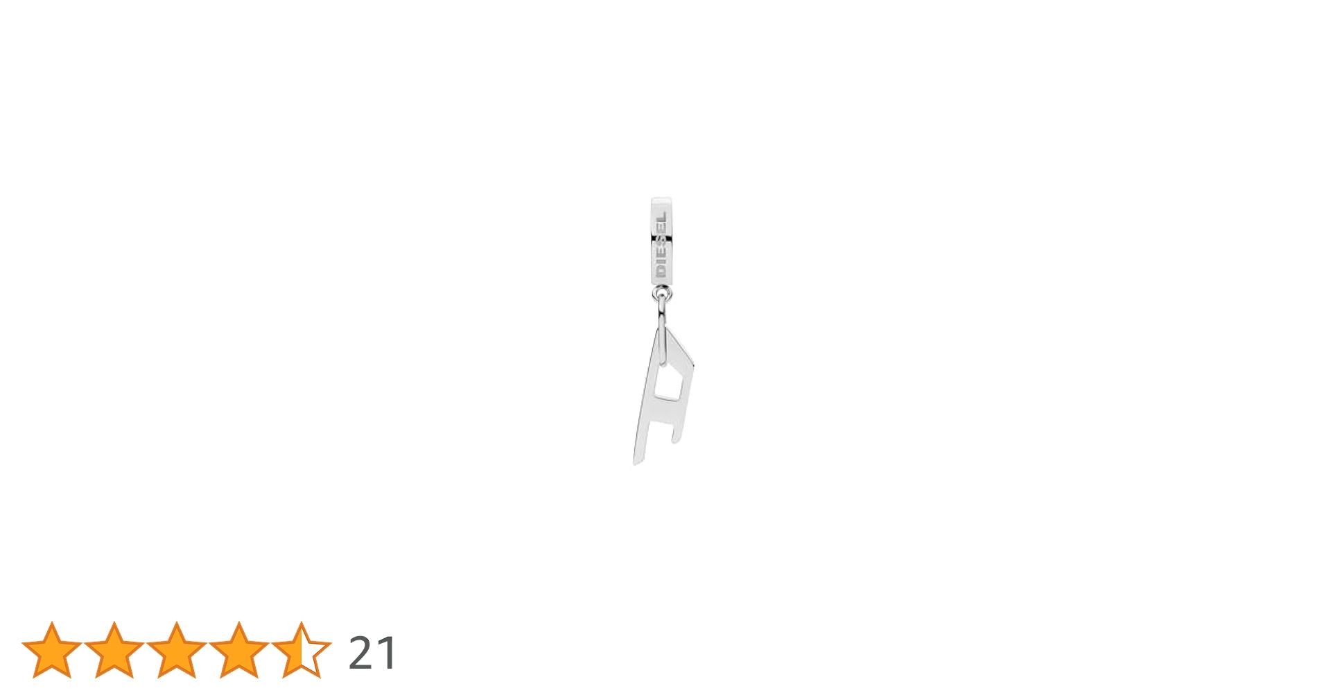 Amazon.co.jp: ディーゼルピアス 男性用 スチール 38mm シルバー