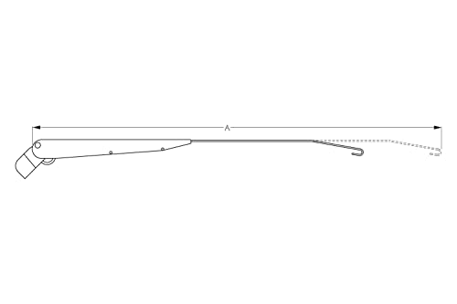 Image of Sea Dog 413168B1; Adjustable Wiper Arm Black /Stainless Steel 13-18 inch Made by Sea Dog
