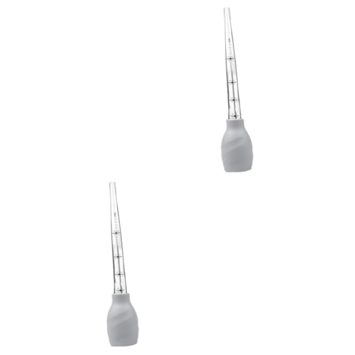 Cabilock 2 Sets Turkey Baster Silicone Seasoning Pump Oil Dripper Barbecue Tool for Home Restaurant Pp Silicone Random Color