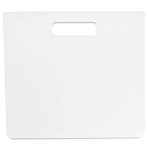 Tabla de cortar rectangular de plástico blanca 33x30 cm miniatura 1