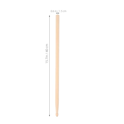 2 pares de baquetas de madera para batería de jazz con agarre cómodo y uso versátil para principiantes y sesiones de práctica confiables miniatura 2