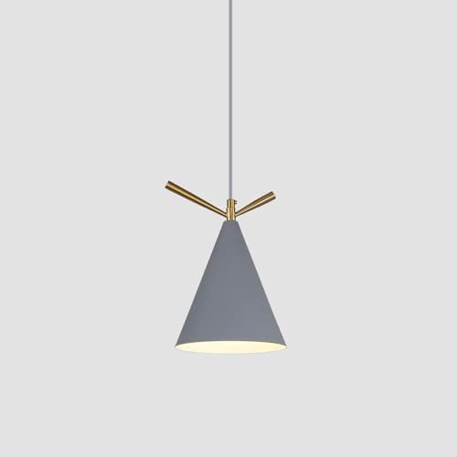 Suspension nordique en aluminium gris luminaire moderne pour îlot de cuisine