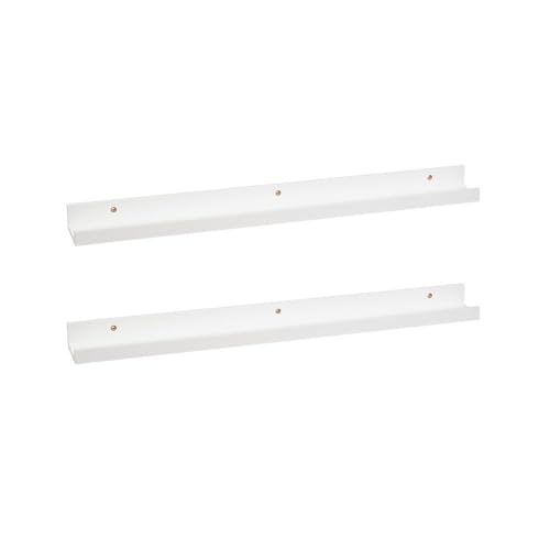 LOLAhome | Repisas de Pared | Balda Flotante Madera| Estante con Bordes | Estantería Estrecha para Cuadros Fotos y Decoración