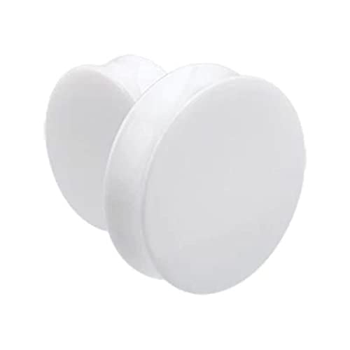 Écarteurs d'oreille blanc acrylique plug stretch de 28 mm à 51 mm E599A