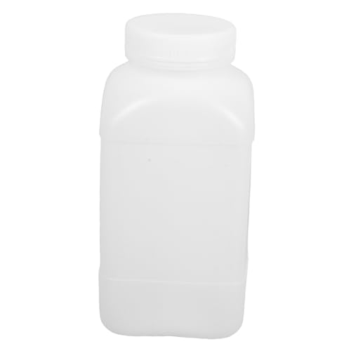 ABOOFAN 1000ml Square Wide Mouth Bottles Lab Plastic Containers Chemical Storage Bottles for Lab/hospital