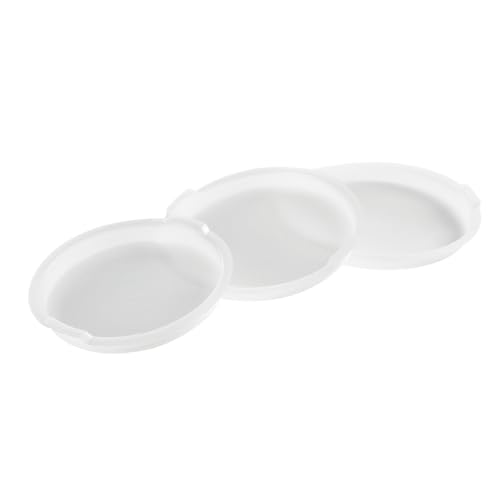 QDESIGN Juego de 3 tapas herméticas para ollas y sartenes, diámetro de 16/18/20 cm, diseño que ahorra espacio para frigorífico y congelador, apto para lavavajillas