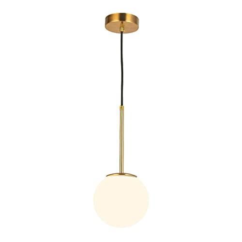 Lustre suspension globe en métal laiton de haute qualité pour salon contemporain