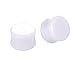 Epinki 2PCS Ecarteur Oreilles Bijoux, Écarteur 16mm en Acrylique pour Homme Femme Écarteur Oreille Plug Rond Forme Blanc